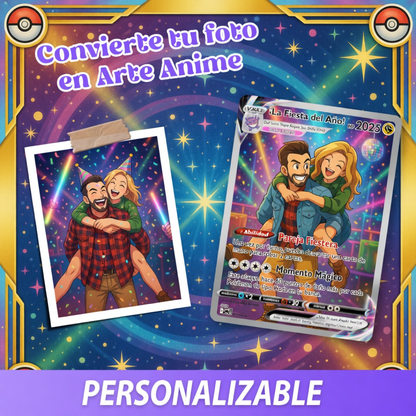 Carta Pokémon Personalizada (Estilo Anime con Tu Foto)